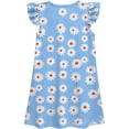 thumbnail image 6 of Girls Back to School Dress Flutter Sleeve Printed Casual Daily Dress for Kids 3 10Y, 6 of 7