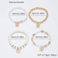 thumbnail image 2 of Design Sense Niche Twin Elastic Bohemian Butterfly Bracelet For Women, 2 of 2