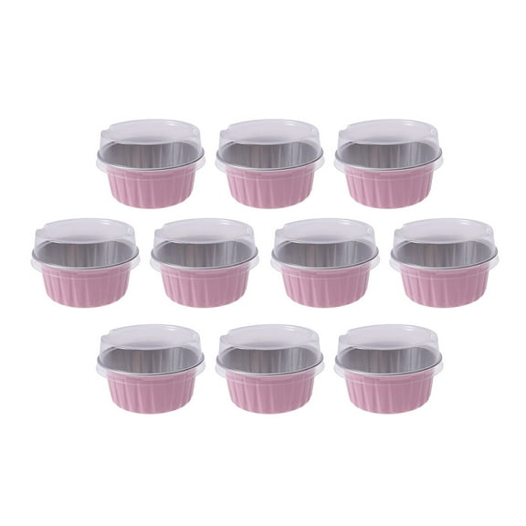 TAILTOSS Baking Cups Pink 10Pcs 3.2x3.2x1.5in
