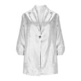 thumbnail image 4 of QHFBli Womens Sequin Jackets 3/4 Sleeve Open Front Blazer Shiny Party Jacket Comfy One Button Sparkly Party Jacket, 4 of 5
