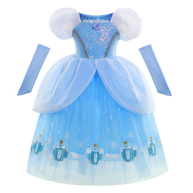 Vestido de princesa de Cenicienta para niña, vestidos de baile de Halloween, disfraz de Navidad para bebé, regalo de fiesta de cumpleaños, 2-10T, lentejuelas de calabaza Fivean unisex
