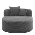 thumbnail image 6 of JERFIT Modern Oversized Chaise Lounge Sofa, Soft Corduroy Upholstery with Supportive Pillows for Living Room, Bedroom, Reading Nook, Gray, 6 of 7