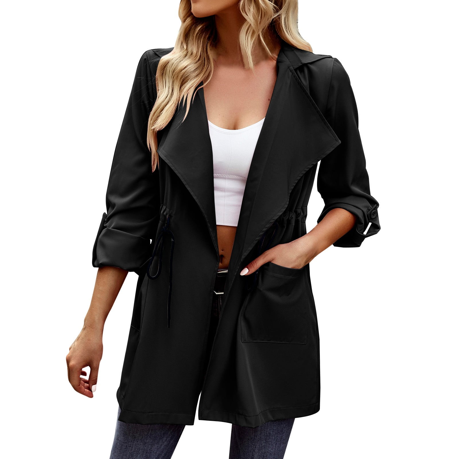 期間限定 セール - 売れ筋ランキングをチェック HSMQHJWE Plaid Shirt Jacket Women Womens Casual Fall Jackets Clothing