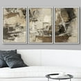 thumbnail image 3 of wall26 Framed Canvas Print Wall Art Set Grunge Tan Black Paint Stroke Landscape Abstract Shapes Illustrations Modern Art Decorative Multicolor for Living Room, Bedroom, Office - 24"x36"x3 W, 3 of 5