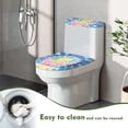 thumbnail image 4 of HELLHERO Colorful Tie-Dye Patterns Bathroom Seat Covers, Stays in Place Dustproof Polyester Toilet Seat Covers Set, 4 of 8