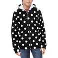 thumbnail image 3 of Xoenoiee Polka Dot Kids Hoodies Zip Up Jacket with Pocket for Boys Girls 8-10 Years Teens Long Sleeve Hooded Sweatshirt Fall Winter Active Wear Athletic Coat, 3 of 7