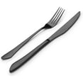 thumbnail image 3 of Matte Black Silverware Set, 40-Piece Stainless Steel Flatware Set Service for 8, Satin Finish Tableware Cutlery Set for Home and Restaurant, Dishwasher Safe, 3 of 6