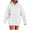 White, variant on cocolona Womens Oversized Hoodies Long Sleeve Drawstring Hooded Sweatshirts Fashion Casual Solid Color Pullover Tops with Pockets