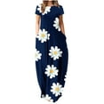 thumbnail image 2 of SMihono Robes d'Été Bohémiennes pour Femmes Grande Taille Mode d'Été Imprimée Manches Courtes Col Rond Bretelles Robe Chandail, 2 of 4