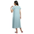 thumbnail image 4 of Moomaya Womens Button Placket Nursing Nightwear Solid Nightdress For Ladies, 4 of 5