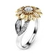 thumbnail image 3 of Anillo de cobre femenino Ecomeon Anillo de compromiso girasol redondo Vintage con circón Tamaños 6# 7# 8# 9#, 3 of 5