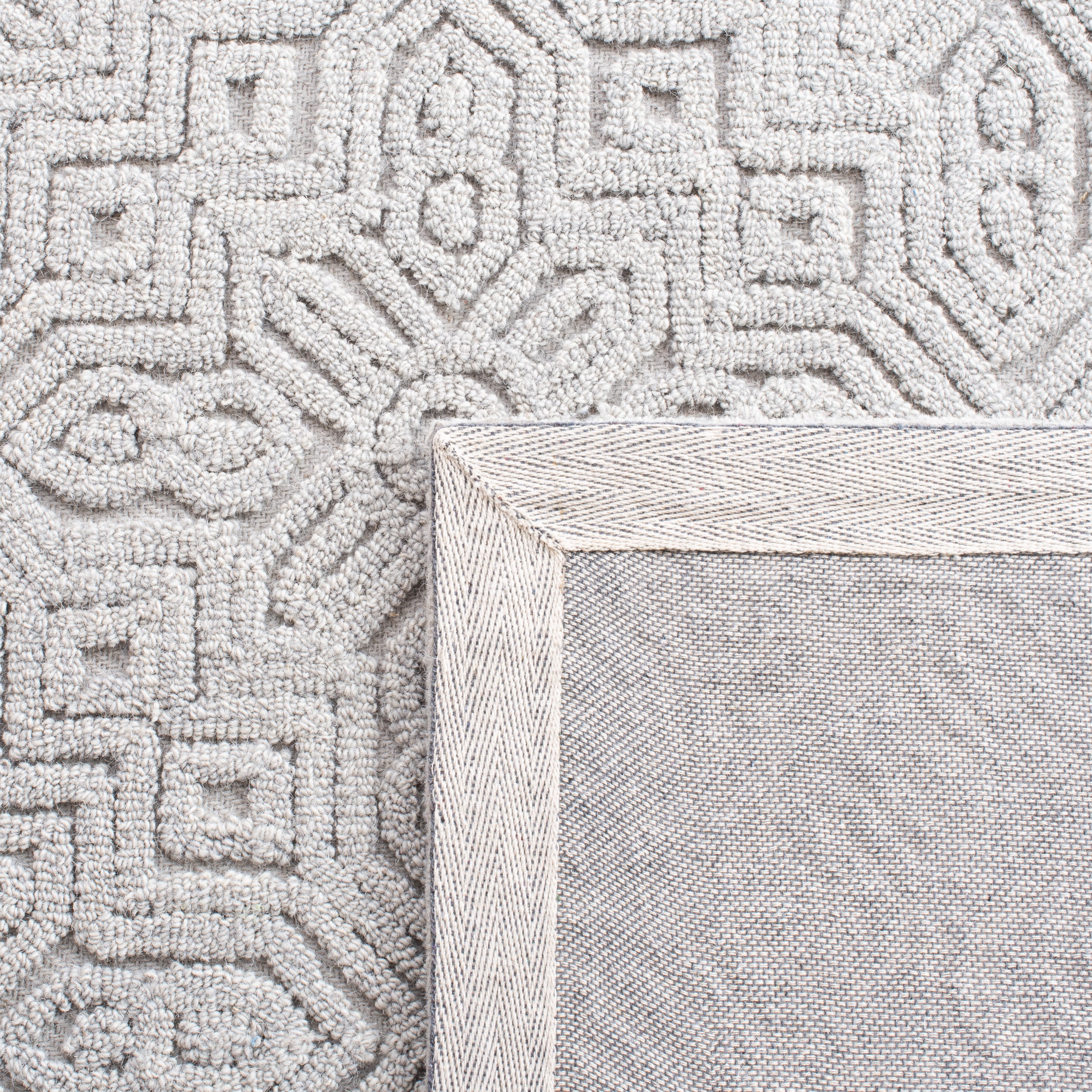 SAFAVIEH Textural Dinah Geometric Area Rug, Silver, 5' x 8'