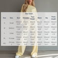 thumbnail image 2 of KTFgvq Sweatsuits Women 2 Piece Outfit, Cropped Crew Neck Long Sleeve Top, Matching Wide Leg Pants with Elastic Waist, Casual Fall Set, M, 2 of 6