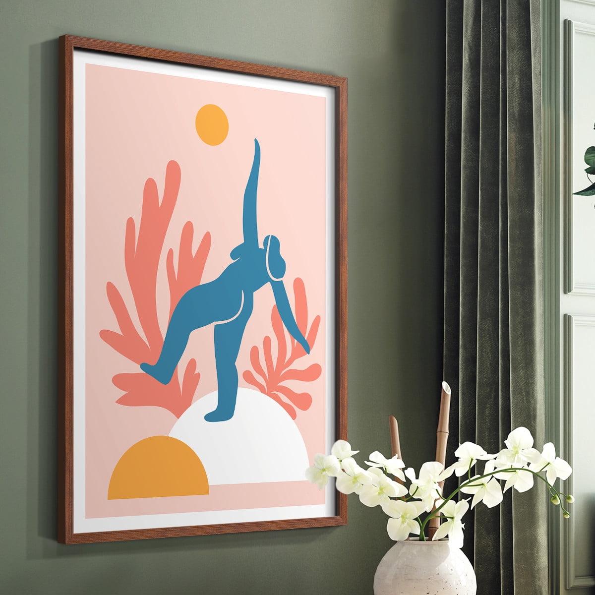 Matisse CCCXVIII in Brown Solid Wood 11 x 14 Framed Print