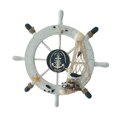 thumbnail image 2 of Wooden Boat Steering Wheel for Wall Decor Nautical Beach, 2 of 2