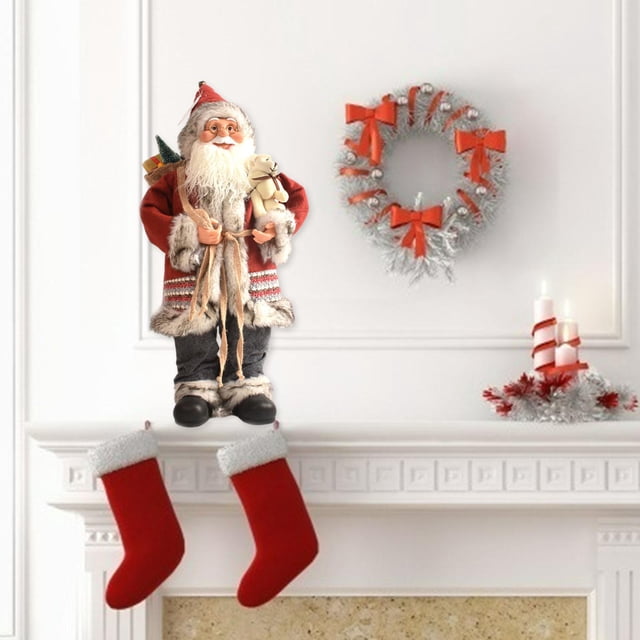 Snowman Ornamentos Colecciones, Colgante de decoración de árboles de Navidad, Decoraciones de estatuas de Navidad, Pieza central de mes Oso de de 45 cm Yotijar Figuras de Santa Claus