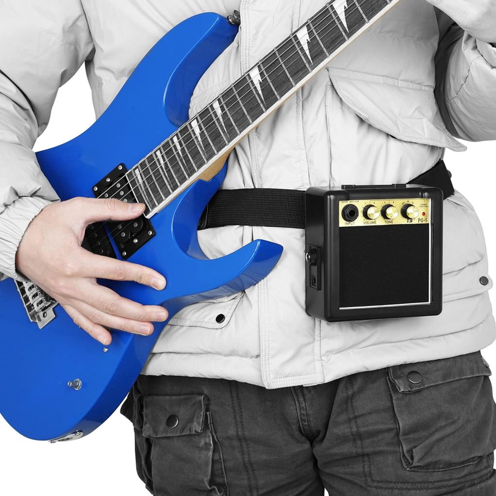 SDFGTstore 5W Guitar Amplifier Rechargeable Guitar Amp Portable Acoustic Electric Guitar Speaker Musical Instrument Parts