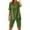 B-Green, variant on Linen Shorts Sets Women Summer 2 Piece Outfits Casual Cotton Linen Button V-Neck Short Sleeve Shirts Tops and Elastic Waist Short Pants Matching Sets