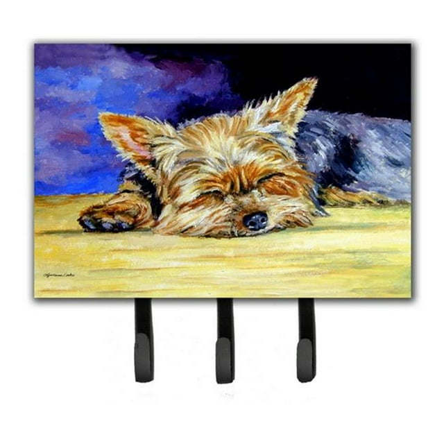 Yorkie Taking A Nap Leash & Key Holder