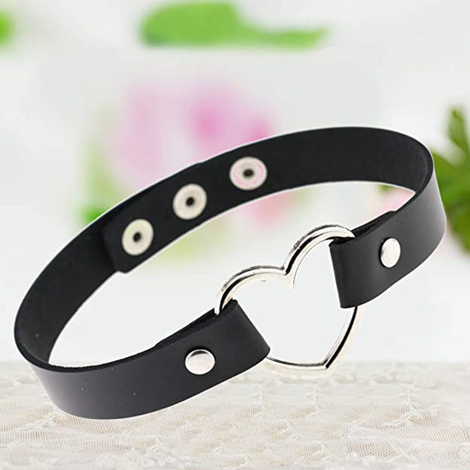 CXK99 on Clearance Punk Leather Neck Chain, Heart Jewelry