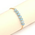 thumbnail image 4 of Gempires Aquamarine Bolo Beads Bracelet for Women, 8 inches Adjustable Bracelet, 4 of 8