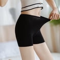 thumbnail image 5 of Pantalones cortos de seguridad anti-luz con fondo blanco sin costuras de seda de hielo para mujer, pantalones cortos de seguro finos de verano de gran tamaño que se pueden usar al aire libre, 5 of 5