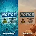 thumbnail image 6 of (2 Pack) Explosive Gas Do Not Open OSHA Notice Sign 18 Inch X 12 Inch Indoor / Outdoor Rust-Free Aluminum Metal Signs for Workplace, Workshop, and Construction Site, Made in the USA, 6 of 8