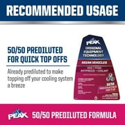 PEAK OET Asian Antifreeze/Coolant, 50/50 Prediluted Red/Pink POAT, 400,000 Miles/15 Years for Car, SUV & Truck, 55-gal Drum, PEAK Accessories Included