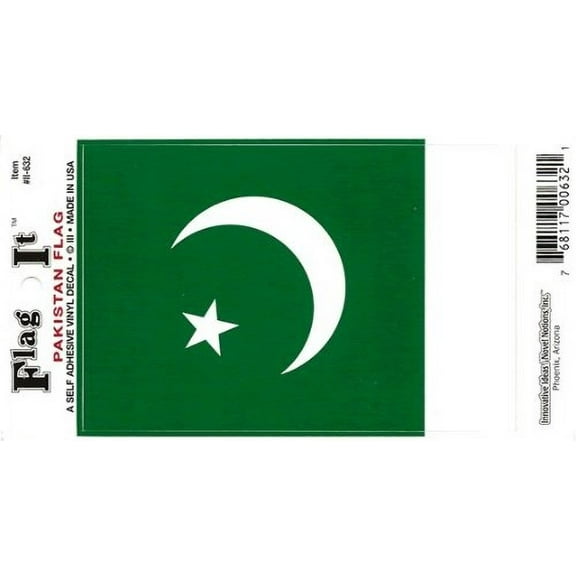 Pakistan flag decal for auto, truck or boat