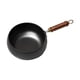 thumbnail image 1 of Sartén de hierro para hervir con mango de madera, utensilios de cocina de inducción, fondo plano chino 20 centímetros, 1 of 9