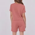 thumbnail image 5 of Guluxicc 2 Piece Womens Basic Sets Breathable T Shirts and Shorts with Pockets Solid Color Casual Outfits for Summer Loungewear, 5 of 5