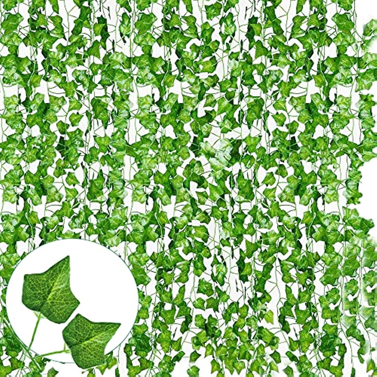 36 Piece Set 84ft Artificial Ivy Garland Fake Plant, Fake Ivy Leaf Green Garland Hanging Plant Vine For Aesthetic Bedroom Garden Party Wedding Wall Room Christmas Decoration