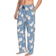 thumbnail image 3 of Mens Pajama Pants - Soft Sleep & Lounge Pants for Men, Cartoon Cute Chicken Daisy Cuteness Casual PJ Bottoms Pants with Pockets, 3 of 5