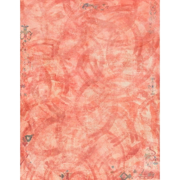 Ahgly Company Indoor Rectangle Abstract Bright Orange Area Rugs, 5' x 8'