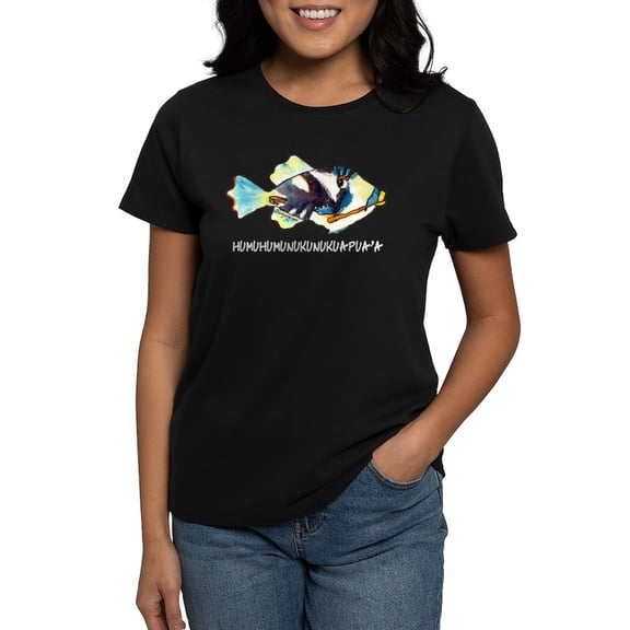CafePress - Humuhumu Fish Women's Dark T Shirt - Women's Traditional Fit Dark T-Shirt