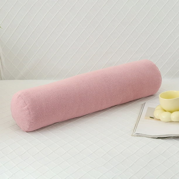 Almohada redonda para dormir de lado, almohada plegable para la pierna, para sala de estar, sofá cama, almohadas de felpa extraíbles y lavables.