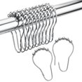 thumbnail image 1 of Juego de 12 anillos Amazer de metal resistente a la corrosión para cortina de ducha, 1 of 7