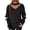 Black, variant on Lindreshi Fall Sweaters for Women Trendy Fashion Women's Casual Knitted Solid Color Panel V-Neck Sweater