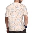 thumbnail image 2 of Wukai Cute Rabbit Print Men's Short-Sleeved Mesh T-Shirt,Quick-Dry Short Sleeve Workout T-Shirt-, 2 of 8