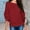Red, variant on TIANZEN Women Lady's Long Sleeve Solid T-Shirt Batwing Sleeve Loose Sweater Top Medium Shirt Medium T Shirts Women Summer Sports Women