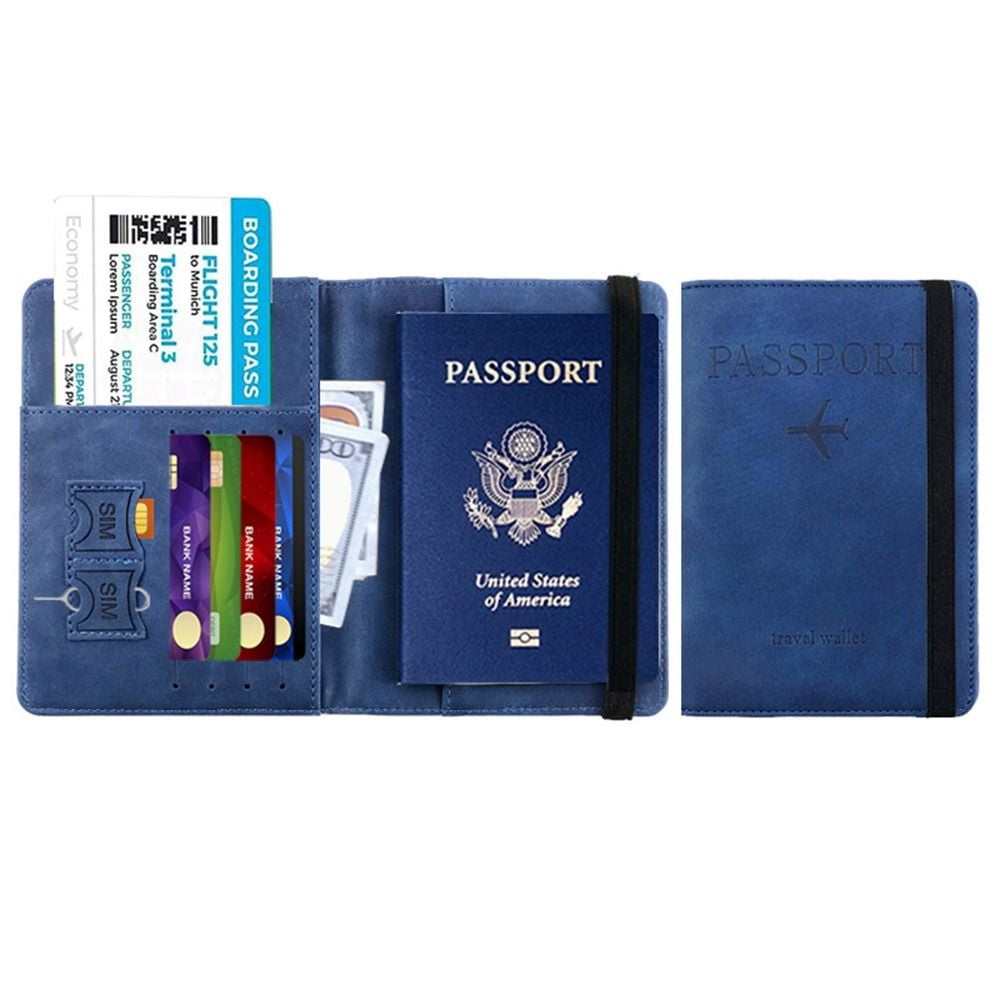 Travel Cover Case Ultrathin Multifunction Leather Passport Holder