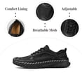 thumbnail image 2 of Mens Mesh Casual Shoes Outdoor Lightweight Hiking Shoes Soft Breathable Sneakers Non-slip Driving Shoes Black 6.5 US, 2 of 7