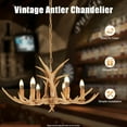 thumbnail image 4 of 6 Lights Rustic Deer Horn Antler Chandelier Pendant Light Fixture Ceiling Lamp Deer Horn Ceiling Pendant Light Fixtures for Home Living Room Hotel Store, 4 of 7