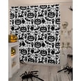thumbnail image 4 of Halloween Pumpkin Shower Curtain Set ，Waterproof Fabric Shower Curtains Skull Black Ghost Bat Tombstone Shower Curtains for Bathroom,Bathroom Decor 36"x72", 4 of 6