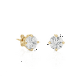 thumbnail image 2 of 1/3 Carat Diamond Round Stud Earrings for Women in 14k Yellow Gold (G-H, I1-I2, cttw) 4-Prong Setting and Push Back by Privosa Fine Jewelry, 2 of 4