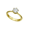 thumbnail image 3 of D-F VS 9.00MM Moissanite Engagement Ring (2.26 ct Moissanite Weight, 2.70 ct dew) Classic 6 prongs 14K Gold, 3 of 3