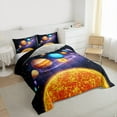 thumbnail image 3 of jejeloiu Outer Space Twin Comforter Sets,Galaxy Planet Bedding Set For Boys Kids Reversible 2pcs, 3 of 8