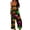 Yellow, variant on Women's Halloween Jumpsuits Skeleton Castle Wide Leg Backless Spooky Rompers Witch Hat Candy Halter Funny Overalls, S