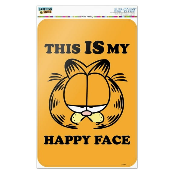 Garfield This IS My Happy Face Home Business Office Sign