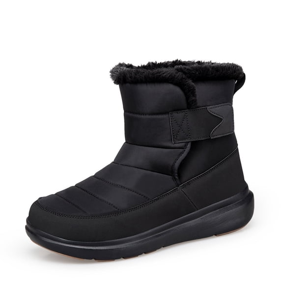 Wovix Women Thermal Insulated Winter Boots For With Comfortable Traction Outsole And Warm For Outdoor Walking In Cold Weather Conditions Black 36